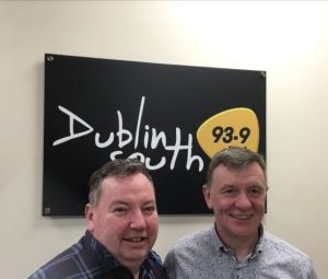 Conor O'Connell and Joe Dalton at Dublin South FM studios